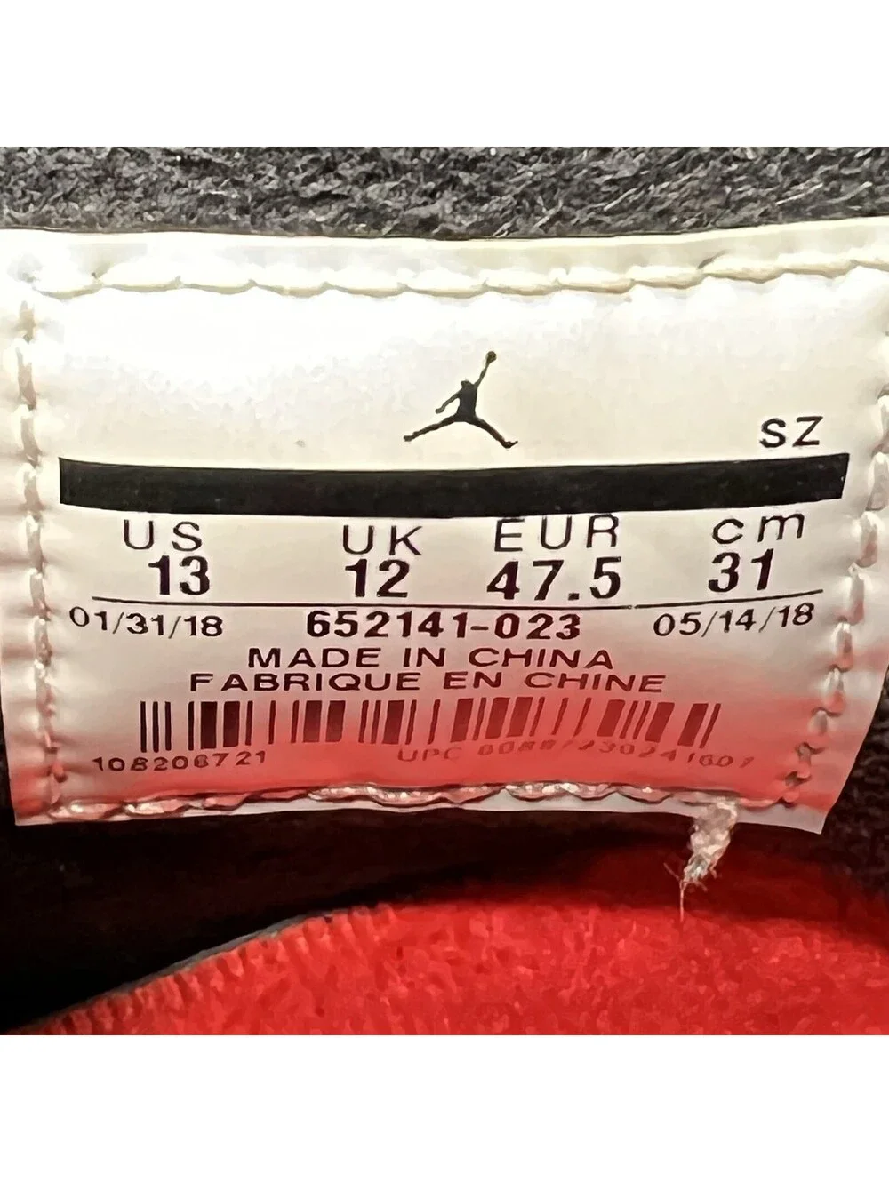 Nike Jordan Future Premium 2018 Black Infrared Men’s Size 13